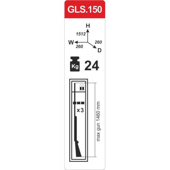 Схема сейфу збройового GLS.150.К